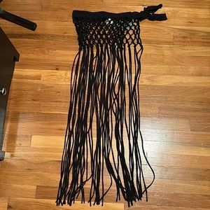 NWT black beach coverup skirt